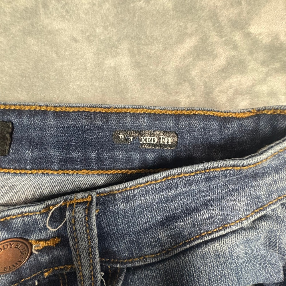 Judy Blue Relaxed Fit Distressed Dark Wash Denim Jeans Size 3/26 Mid Rise Comfy - Picture 4 of 13